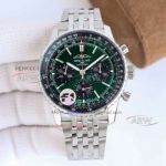 Swiss replica Breitling Navitimer 70th Anniversary Chronograph Green Dial 